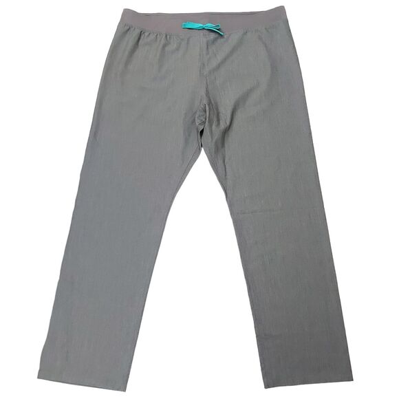 Figs Livingston Scrub Pants Womens XXL/T Gray Relaxed Drawstring High Rise - Picture 1 of 10